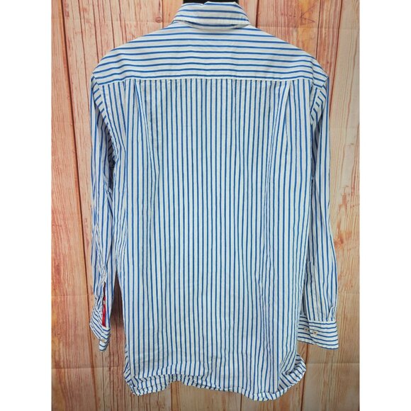 Southern Tide Mens Classic Fit Blue Striped Dress Shirt Large - Picture 2 of 8
